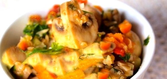 Овощное рагу с шампиньонами