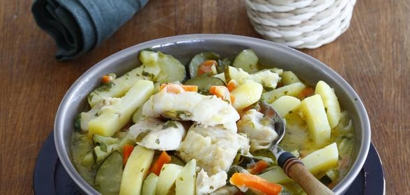 Рагу из трески с овощами