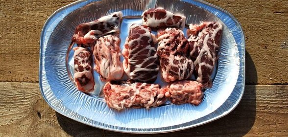 Баранья печень на гриле