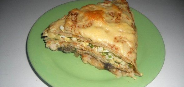 Курник из блинов