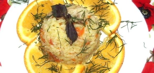 Цитрусовый рис с мясом