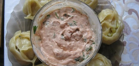 Манты с картошкой и салом