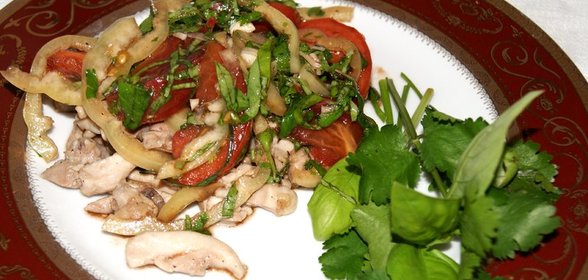 Ароматное куриное мясо с овощами