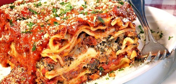 Лазанья с грибами, хересом и взбитыми сливками