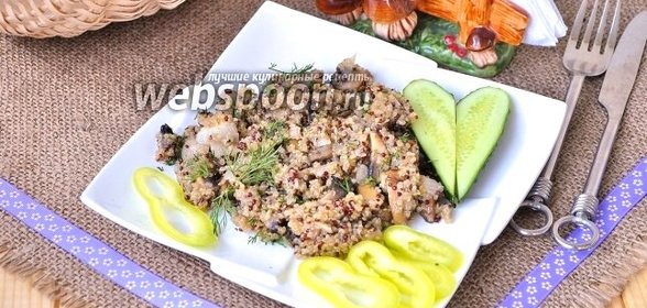 Грибной плов с киноа в мультиварке