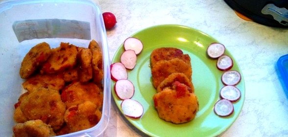 Картофельные котлеты с перцем