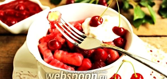 Ленивые вареники с вишнёвым соусом