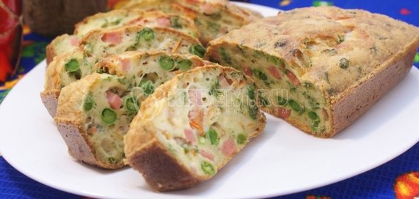 Яичная запеканка с овощами и ветчиной