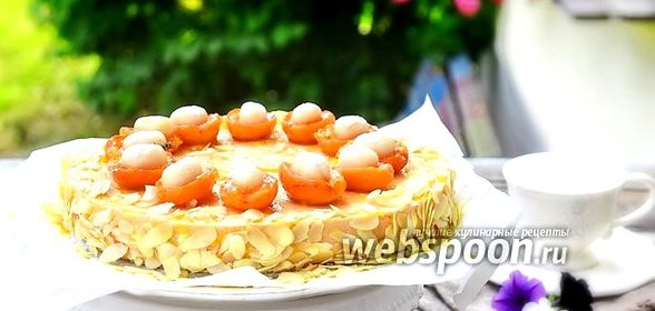 Филадельфия-абрикосовый торт с марципаном