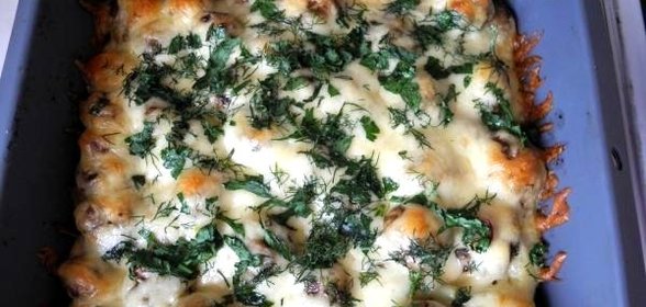 Шампиньоны со спаржей