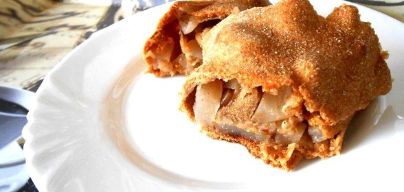 Постный яблочный штрудель