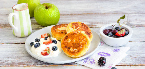 Сырники с яблоками