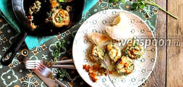 Запечённые шампиньоны с Чеддером