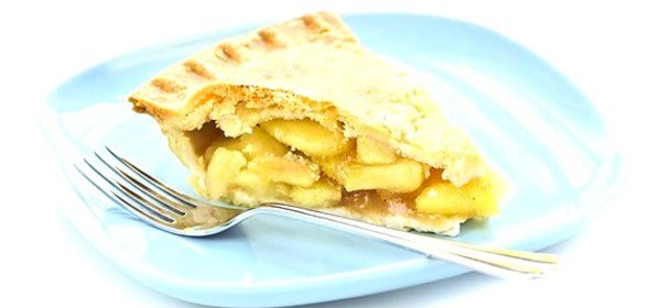 Пирог из песочного теста с зелеными яблоками