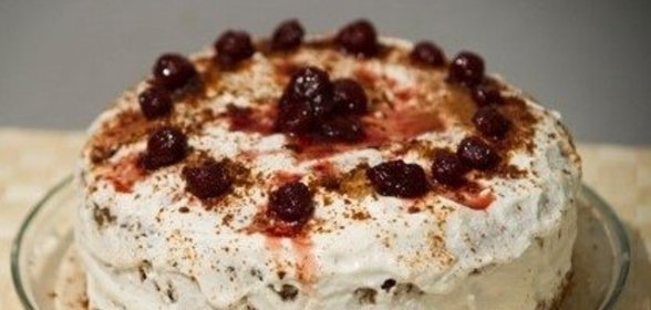 Торт без выпечки со сметаной
