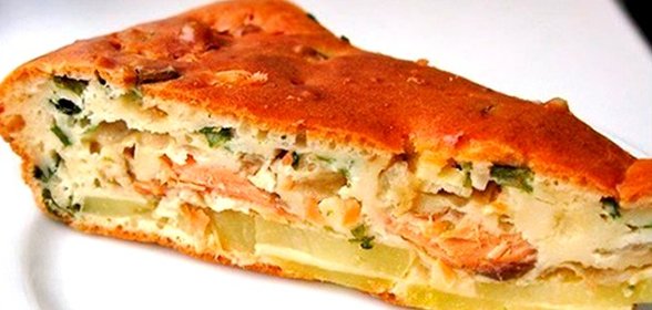 Рыбный пирог с картофелем