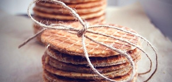 Голландские вафли с карамелью