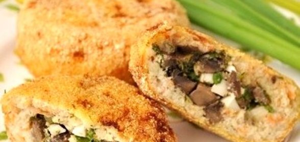 Зразы рыбные с грибами