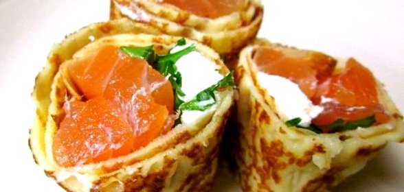 Блины с красной рыбой
