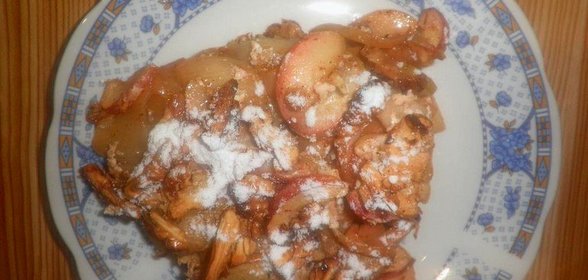 Пирог с овсянкой и яблоками