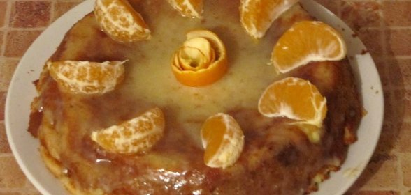 Шарлотка с апельсинами