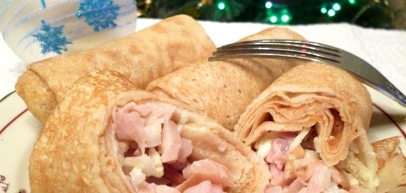 Блины с копченой курицей