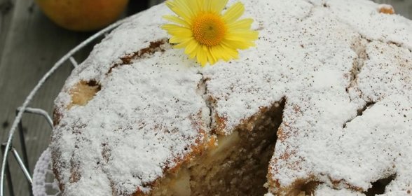 Медовый пирог с грушами