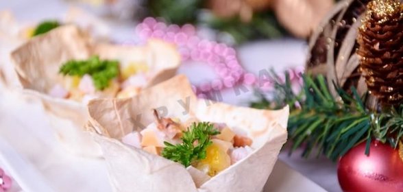Праздничные тарталетки из лаваша
