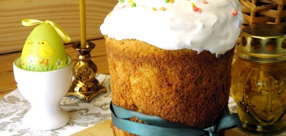 Творожный кулич на Пасху