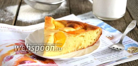 Мягкий пирог с рикоттой и персиками