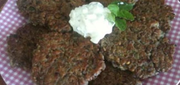 Оладьи из чечевицы и булгура