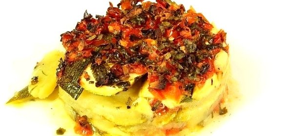 Запеканка из кабачков и картофеля