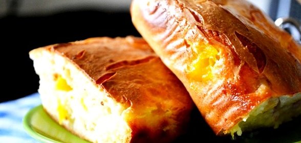 Творожная запеканка с персиками