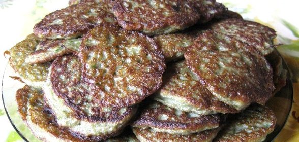 Блинчики из кабачков с грибами
