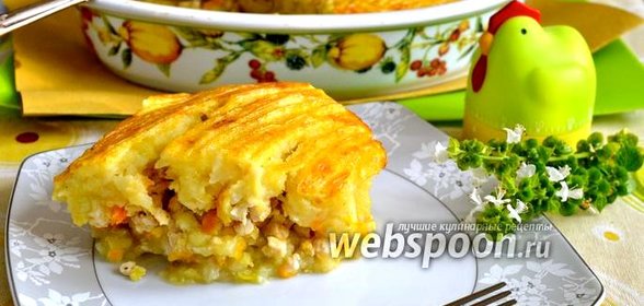 Запеканка из фарша с картофелем и сельдереем