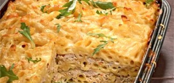 Запеканка из макарон с мясом