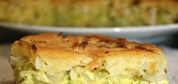 Быстрый заливной пирог