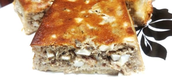 Пирог с рыбной консервой
