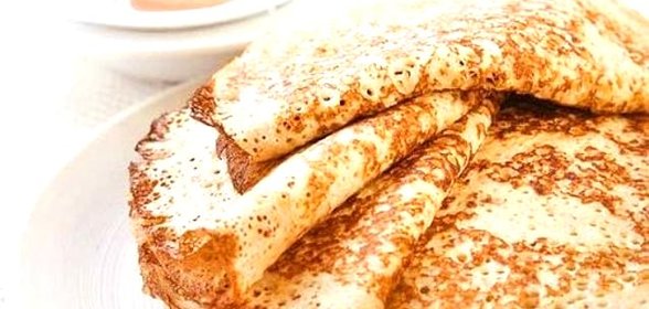 Блины на ряженке с кипятком