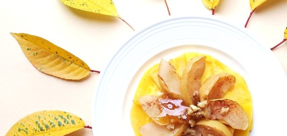 Тыква, запеченная с яблоками