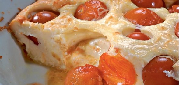 Творожная запеканка с помидорами