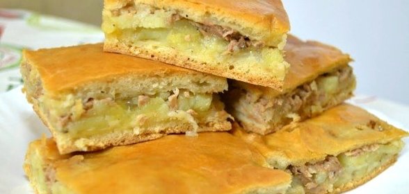 Творожный пирог с сайрой
