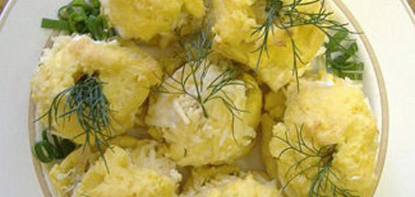 Профитроли с креветками