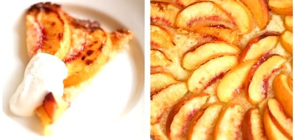 Персиковый пирог из песочного теста