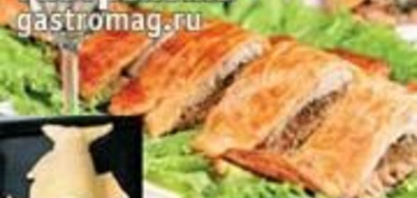 Слоеный пирог из двух сортов рыбы