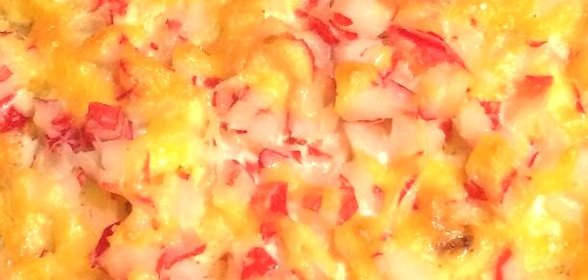 Картофельная запеканка с крабовым мясом