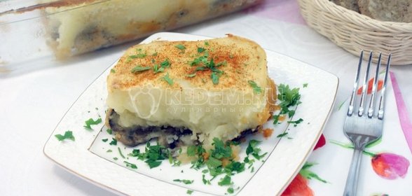 Картофельная запеканка с грибами