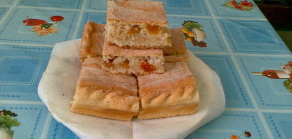 Пирог с рисом и курагой