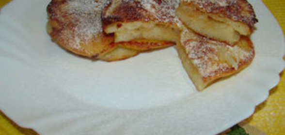 Оладьи с яблочной начинкой