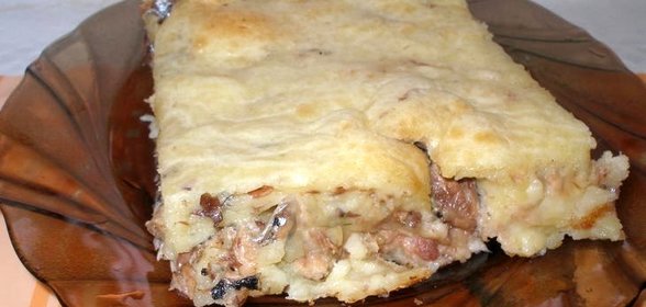 Запеканка с рыбной консервой